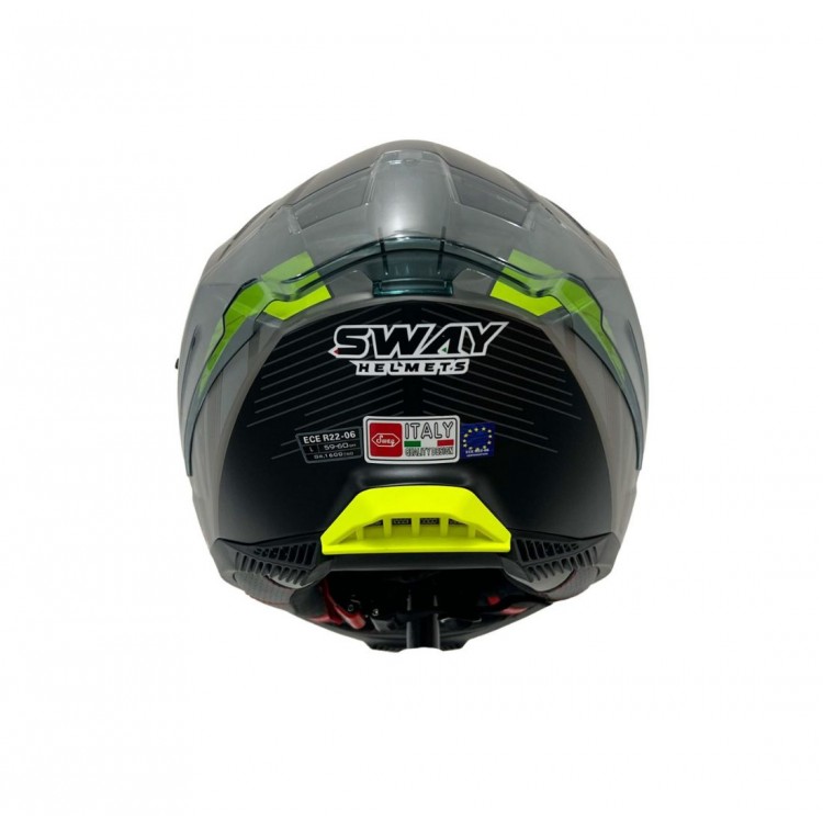 SWAY SW 865 ST Titanium Yellow Kask Full Face