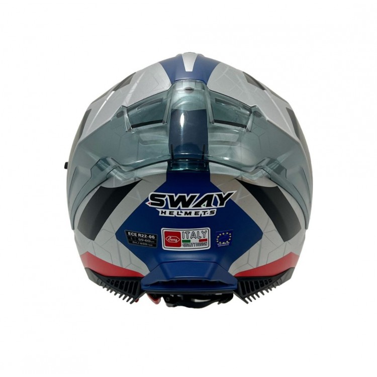 SWAY SW 865 EVOQUE White Black Red Full Face