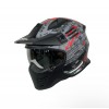 SWAY SW X2 TOKYO TROOPER Black Red Moduler Kask